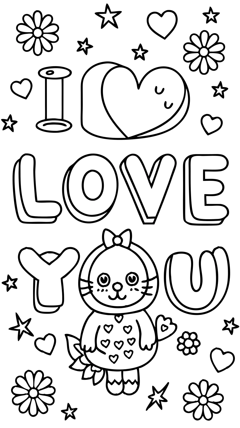 coloring pages i love you